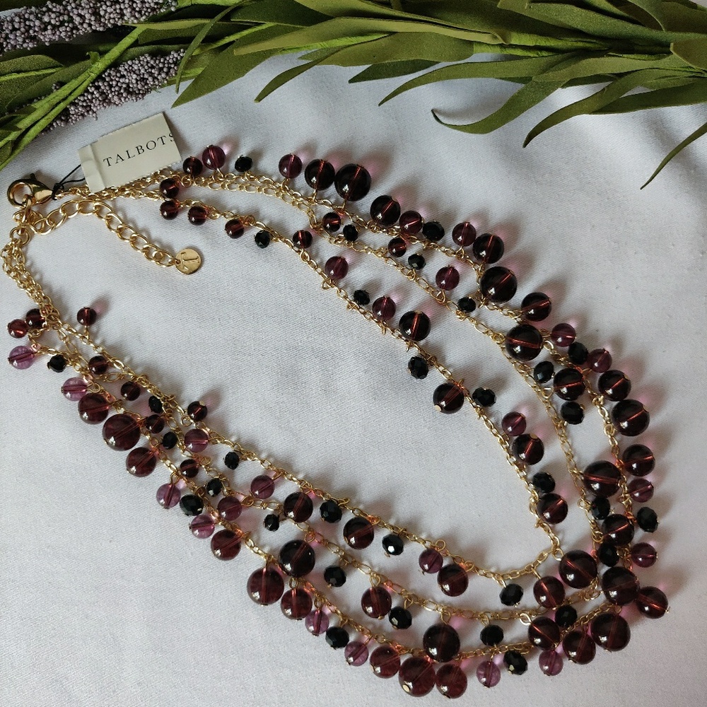 NWT Talbots Beaded Tier Necklace